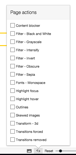 Page actions в браузере Vivaldi