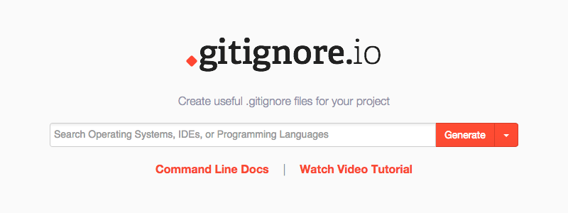 Сервис для автоматической генерации файла .gitignore для git — gitignore.io